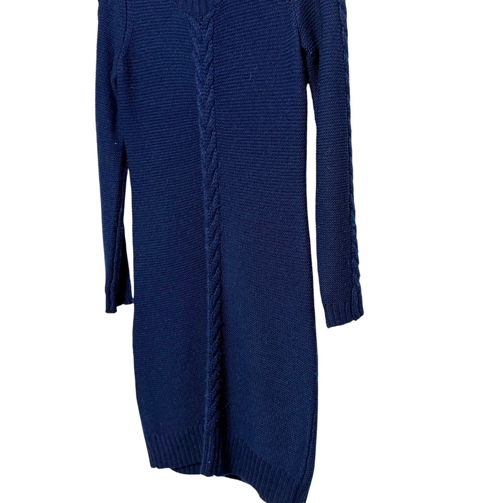 Banana Republic Old Money Wool Blend Cable Knit Sweater Dress Women Sz S Winter - Picture 2 of 6